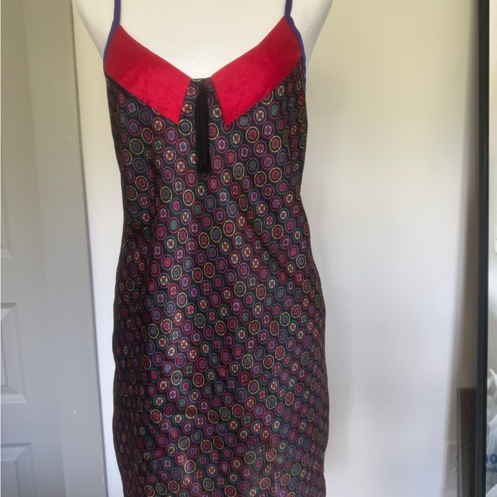 Body Drama Y2K Lingerie Slip Dress with Unique Pattern 90s
